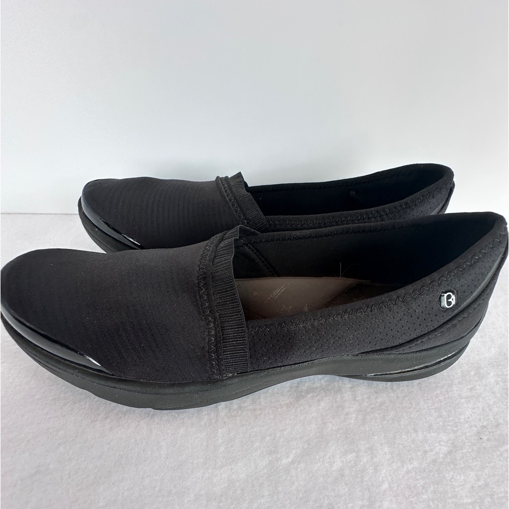 Bzees Lollipop Women Slide Shoes Black Fabric Slip On Size 9 Medium